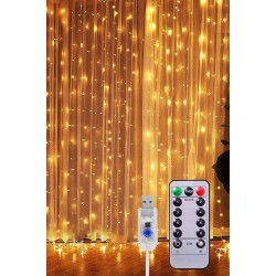 3X3 Günışığı Perde Led 8 Animasyonlu Usb Girişli